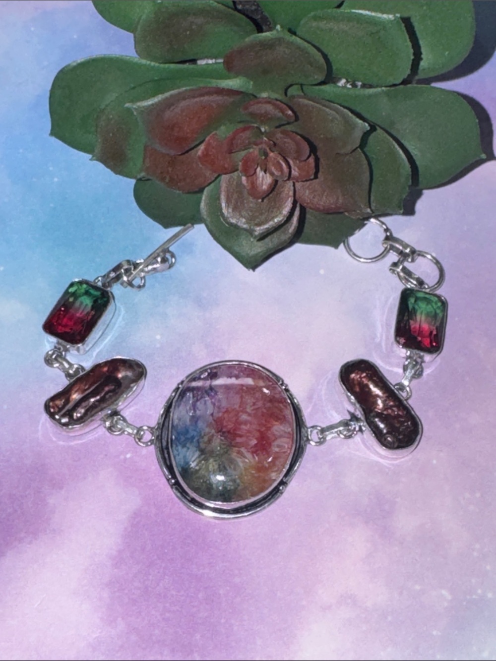 Solar Quartz Multi Gemstone Bracelet